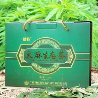 鳳特火麻生態茶 廣西鳳山特產禮盒袋泡茶 綠茶包茶火麻茶 216g禮