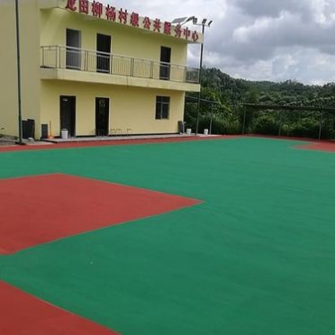 廣西彈性籃球場涂料批發 硅PU兩用球場 丙烯酸地坪漆施工